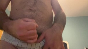 Classic masturbation and finally cum from Earl