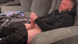POV: You Walk In and Catch Me Stroking My Long Dick on the Couch
