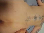 Anal POV Sexy petite blonde doggystyle bounce from tight pussy to tight ass w big cock 6/16