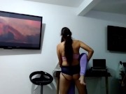 My girlfriend asks me to penetrate her with a strap-on until she has an orgasm.