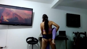 My girlfriend asks me to penetrate her with a strap-on until she has an orgasm.