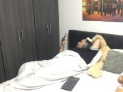 My horny stepdaughter masturbates in front of me and makes a video 11/16