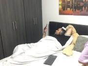 My horny stepdaughter masturbates in front of me and makes a video 12/16