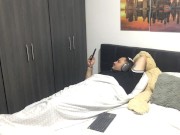 My horny stepdaughter masturbates in front of me and makes a video 2/16