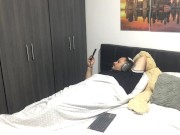 My horny stepdaughter masturbates in front of me and makes a video 3/16