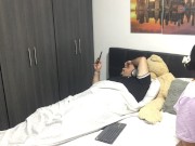 My horny stepdaughter masturbates in front of me and makes a video 8/16