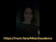 🇫🇷 Misschaudexxx, Promenade dans la rue avec plug anal lumineux, baise avec un inconnu et creampie 2/16