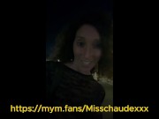 🇫🇷 Misschaudexxx, Promenade dans la rue avec plug anal lumineux, baise avec un inconnu et creampie 3/16