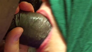 Best close up blowjob swallowing, big fat BBW milf sucking black cock, get loads of cum in her mouth