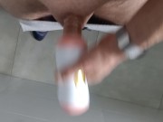 Solo watching stepmom how she blow. Sperm flow and mouth full 12/16