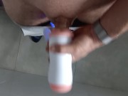 Solo watching stepmom how she blow. Sperm flow and mouth full 5/16