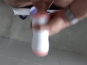 Solo watching stepmom how she blow. Sperm flow and mouth full 8/16