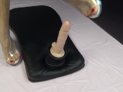 I jerk off a dildo with my feet in stockings 16/16