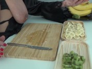 Big saggy tits cooking breakfast 15/16