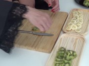 Big saggy tits cooking breakfast 9/16