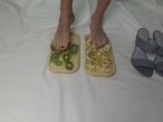 I trample fruits with my feet. Lick my feet 5/16
