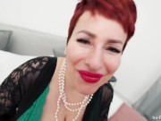 Big Natural Boobs Hungarian Cougar MILF Liza Pinelli Interracial POV Blowjob 10/16