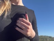 Public NZ beachwalk JOI with edging and ruined orgasm 2/16