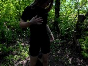 Virgin masturbation in the woods, publicly fucking myself with my fingers in my pussy. 4K 60FPS 1/16
