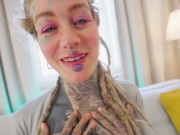 Double Anal Slut - Gangbang with Tattoo Girl Anuskatzz ends with big Facial - ATM, DAP, DP 1/16