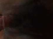 Huge load of sperm dripping from ass to pussy. 1/16