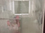 A glass shower in the hotel room? 11/16