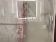 A glass shower in the hotel room? 5/16