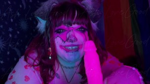 Cute Clown PuppyGirl Swallows Cock - Blair Barks