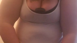 Sucking that big dildo