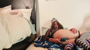 Femboy Anal Dildo Orgasm Loud Moaning