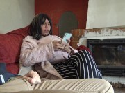 pregnant cuckold wife lets horny stepson cum on her hairy pussy 3/16