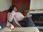 pregnant cuckold wife lets horny stepson cum on her hairy pussy 4/16