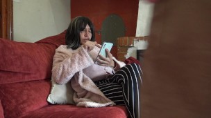 pregnant cuckold wife lets horny stepson cum on her hairy pussy
