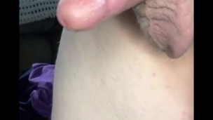Chubby fat guy blows huge load!