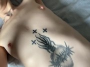 Skinny girl desperate to have a man above her 12/16