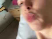 Skinny girl desperate to have a man above her 16/16