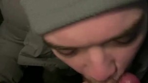 Walked into the bathroom and left with the taste of cum in my mouth