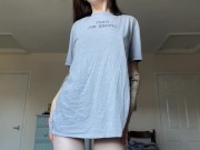 Skinny tattooed model rubs her pussy under panties 2/16