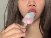 Asian Girl Sucking Ice Cream ASMR 15/16