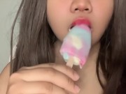 Asian Girl Sucking Ice Cream ASMR 7/16