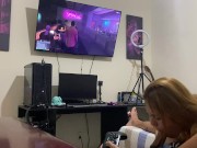 making him cum while he plays GTA 4/16