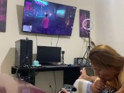 making him cum while he plays GTA 5/16