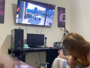 making him cum while he plays GTA 9/16