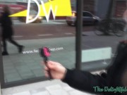 Sexy Tattooed Ex-Girlfriend doing her first Cumwalk in Amsterdam 10/16