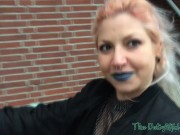 Sexy Tattooed Ex-Girlfriend doing her first Cumwalk in Amsterdam 13/16