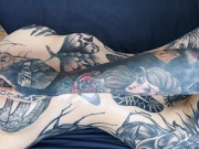 Tattooed body teasing with OIL slow and sensual - UrAlexis 2/16