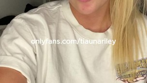 Blonde Shortest Dress Stretching