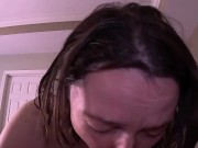 IT'S SO BIG!! | First Monster Cock Dildo Blowjob Tease 10/16