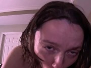 IT'S SO BIG!! | First Monster Cock Dildo Blowjob Tease 8/16