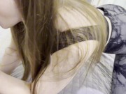 Влажный минет от спортивной студентки